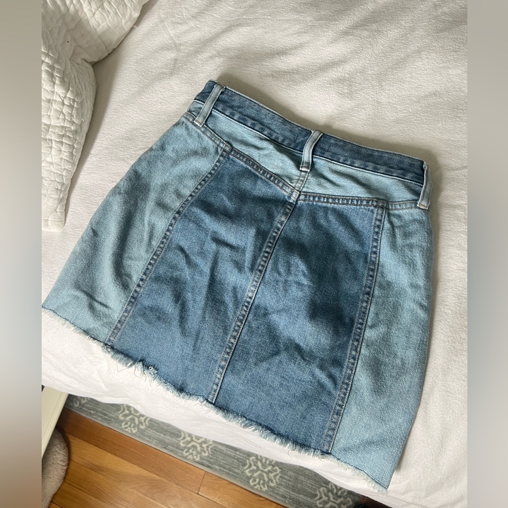Madewell x ISKO™ Patchwork Jean Skirt denim size 24 - Picture 6 of 7